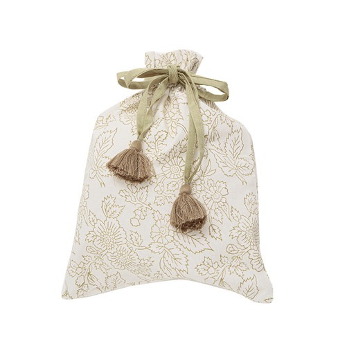 ブロックプリント巾着