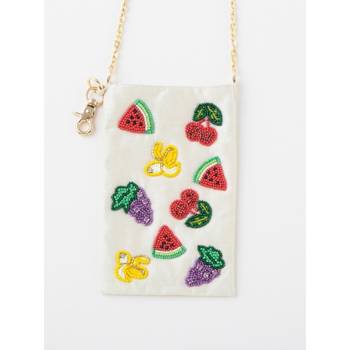 ビーズ刺繍フォンポシェット