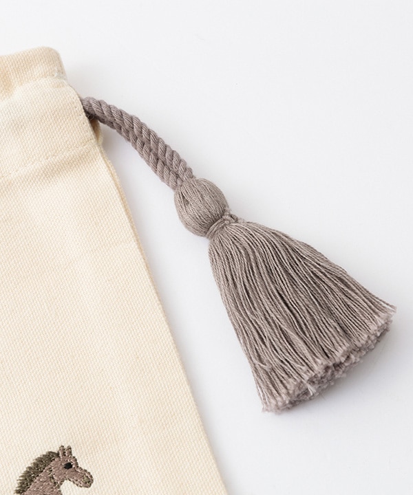 ウマ刺繍巾着 | FASHION GOODS,ポーチ | THOUGHT OF TOKYO KANKAN