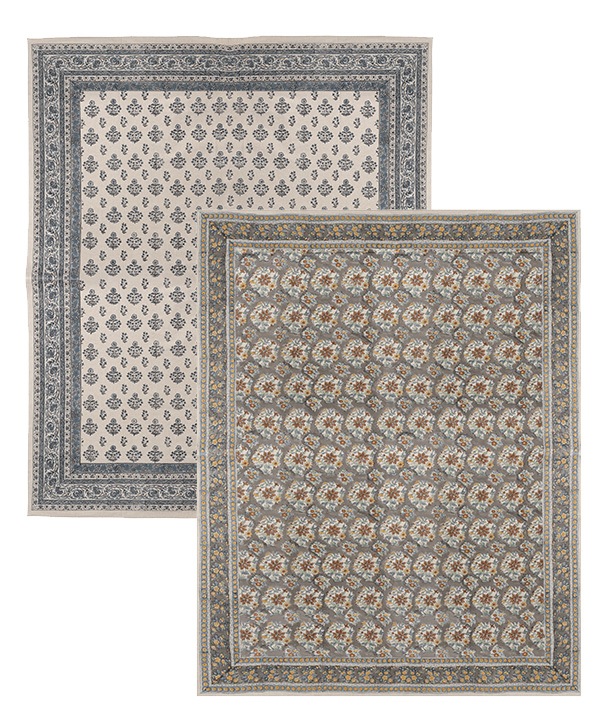 シャンブレーブロックプリント マルチカバー