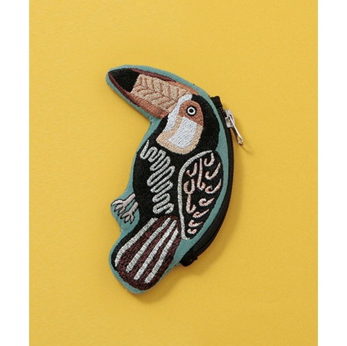 オニオオハシ刺繍ポーチ