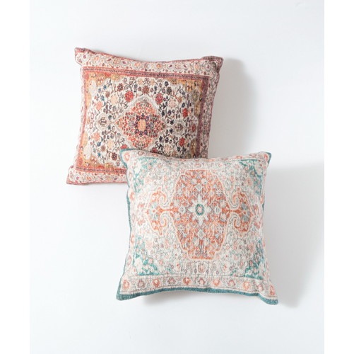 ラグ柄デジタルプリントクッション(中綿付)