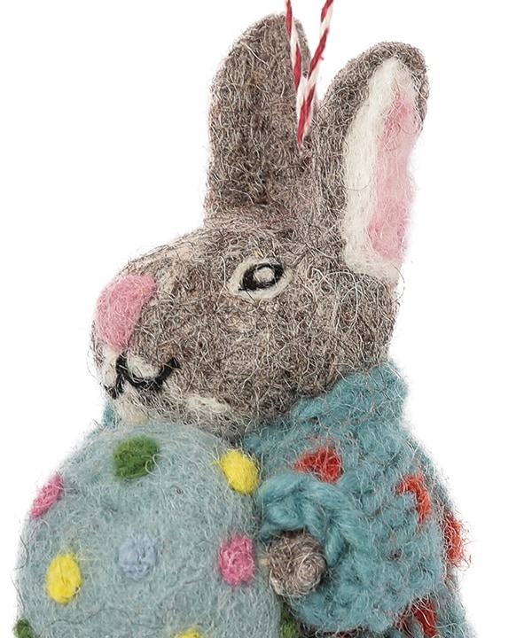 フェルトオーナメント タマゴウサギ