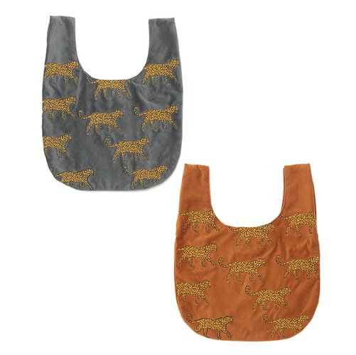 レオパード刺繍エプロンバッグ