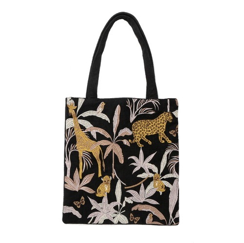 ジャングル刺繍トートバッグ