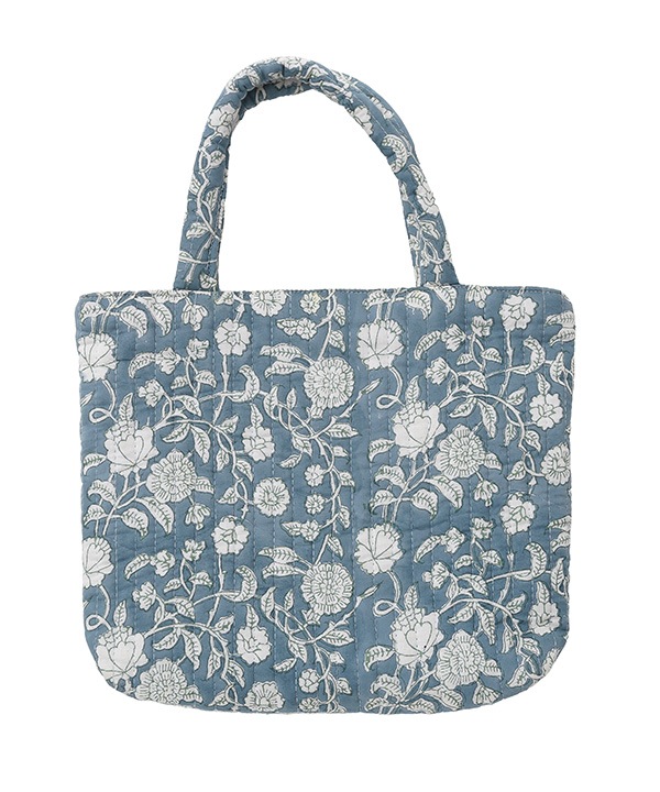 ブロックプリント キルティング 手提げバック