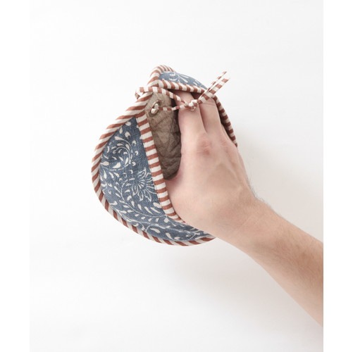 スラブコットンプリント ラウンドミトン