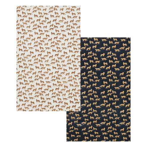 レオパードブロックプリントマルチカバー