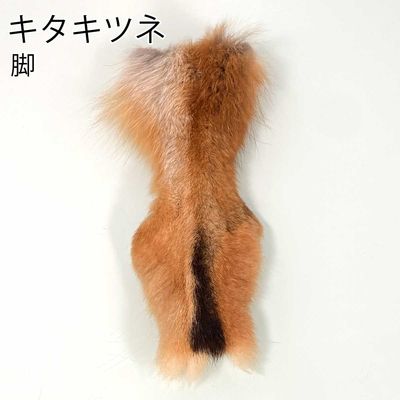 キタキツネ フォックス 脚 レッグ フライマテリアル 19cm 北海道産 ウエットフライ ストリーマー ドライフライ ニンフ 