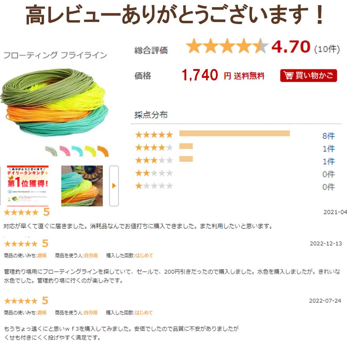 フローティング フライライン ウエイト・フォワード（WF