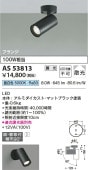 コイズミ照明 直付型スポットライト AS53813 工事必要