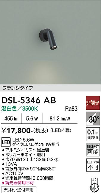����ŵ� ľ�շ����ݥåȥ饤�� ������ DSL5346AB ����ɬ��