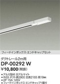 大光電機 ダクトレール フィードイン・エンドキャップ1個付 2m用 白 DP00292W 工事必要