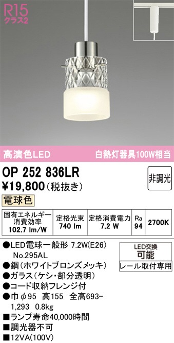 �����ǥ�å� �����ȥ졼���ѥڥ����� OP252836LR �ŵ忧 ��鿧 ��Ǯ��100W����