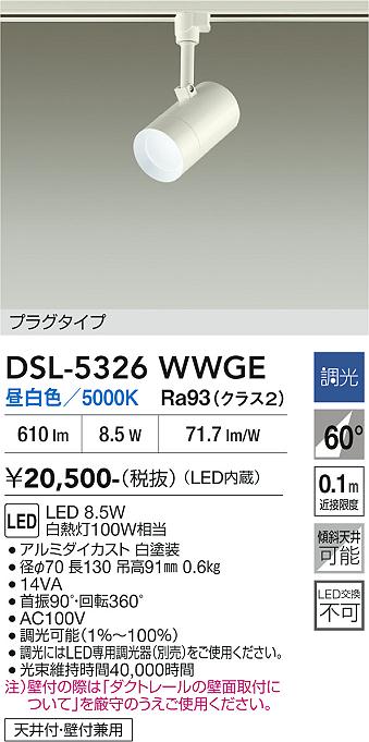 ����ŵ� �����ȥ졼���ѥ��ݥåȥ饤�� DSL5326WWGE ��Ǯ��100W���� ���� Ĵ��