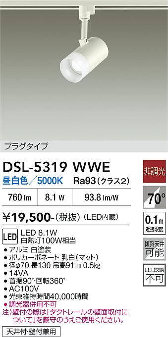 ����ŵ� �����ȥ졼���ѥ��ݥåȥ饤�� DSL5319WWE ��Ǯ��100W���� ����