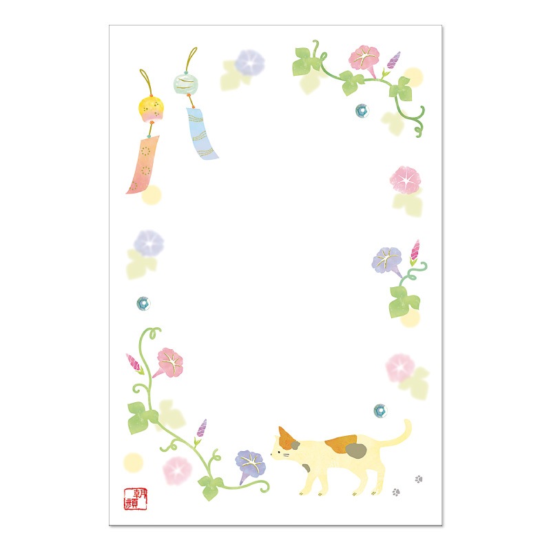 和風ハンドメイドポストカード 朝顔 ステーショナリー ポストカード 和柄 和風ハンドメイドポストカード 夏 A P J オンラインショップ