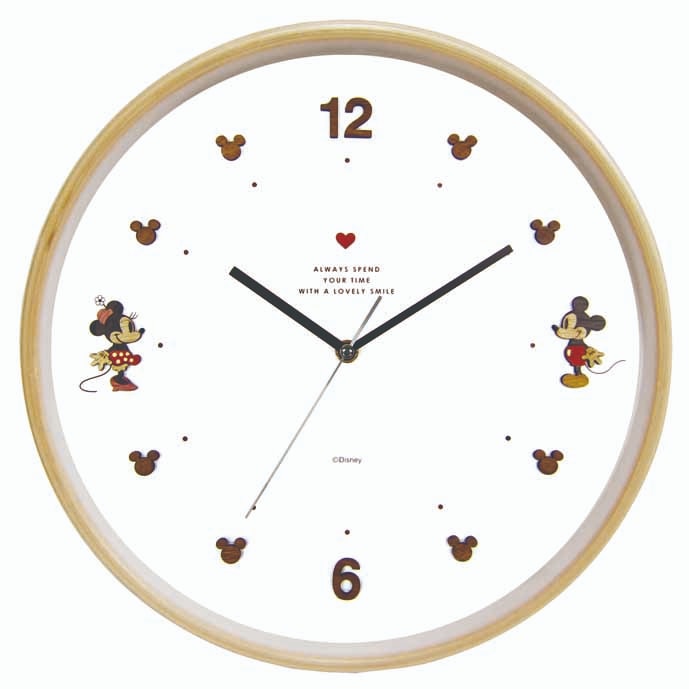 ディズニー ウッドパーツクロック ミッキー＆ミニー | キャラクター