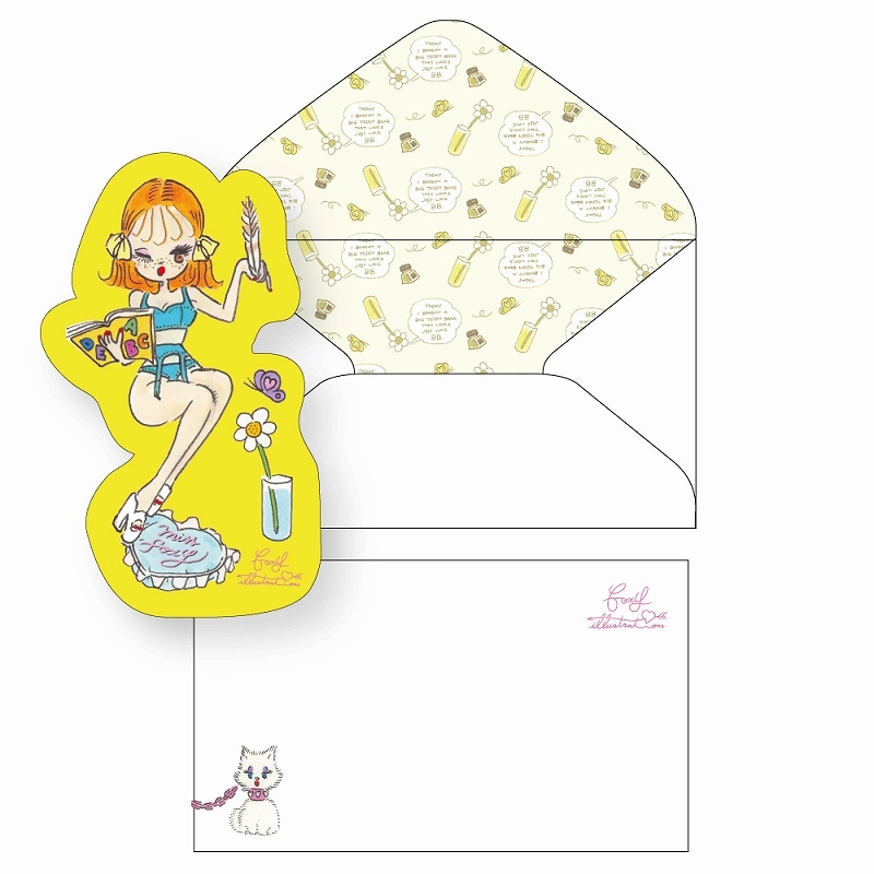 foxy ダイカットカードグリーティングカード foxys DIARY