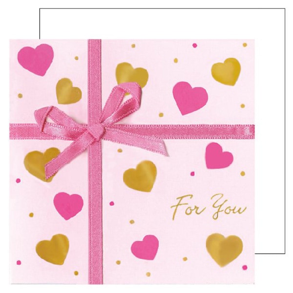 プレゼントボックスミニカード ピンク ステーショナリー ミニカード ハート バレンタインミニカード A P J オンラインショップ