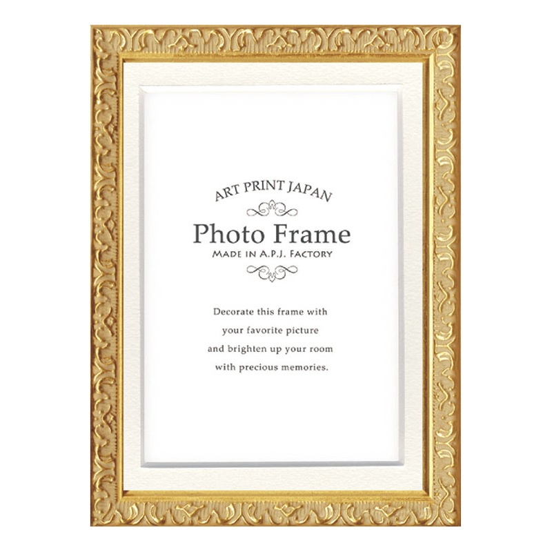 フォトフレーム プティフレーム ハガキ 105 150mm マット付 ゴールド フォトフレーム スタンダード プティフレーム ゴールド A P J オンラインショップ