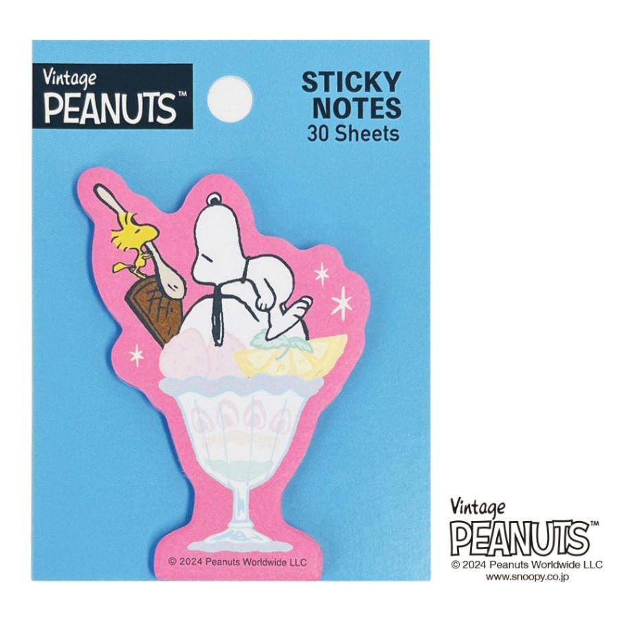 PEANUTS(スヌーピー) ダイカット付箋 パフェ | キャラクター