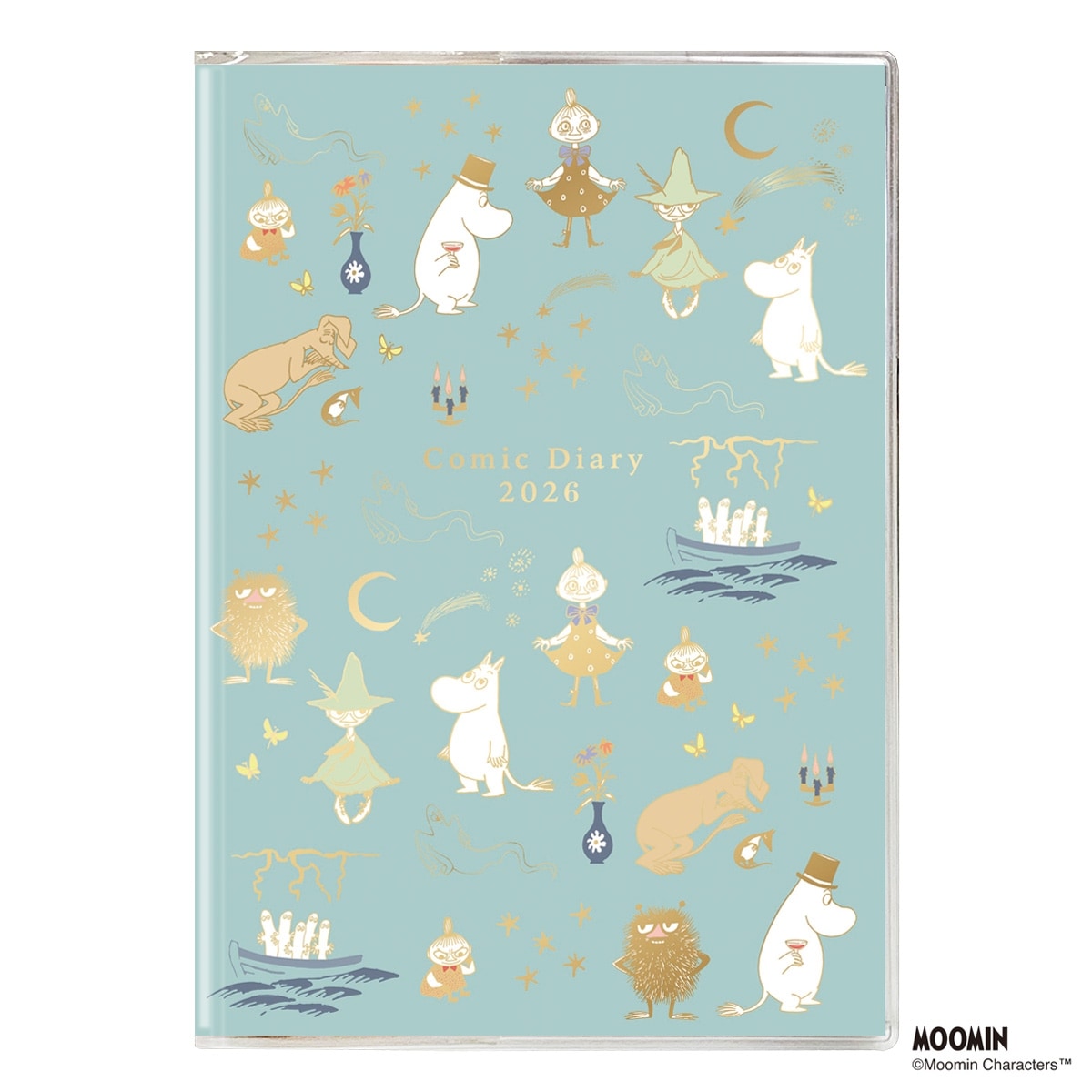 2026年手帳 B6 コミックデザインダイアリー ムーミン/ブルー | 手帳