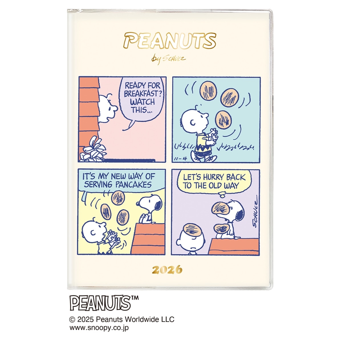 2026年手帳 B6 ブロックウィークリーダイアリー ピーナッツ/コミック