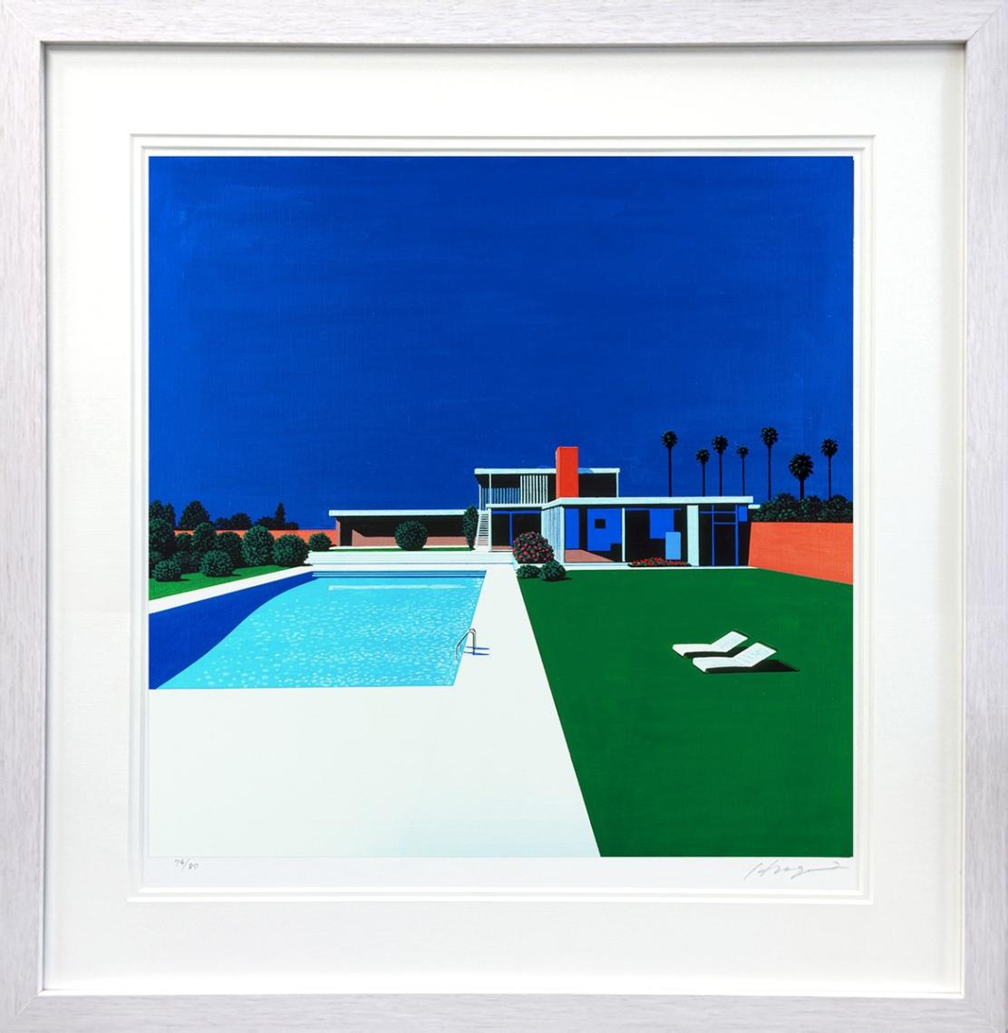 永井博 絵画(版画額付完成品/ジクレー) Straight Line Summer Shine