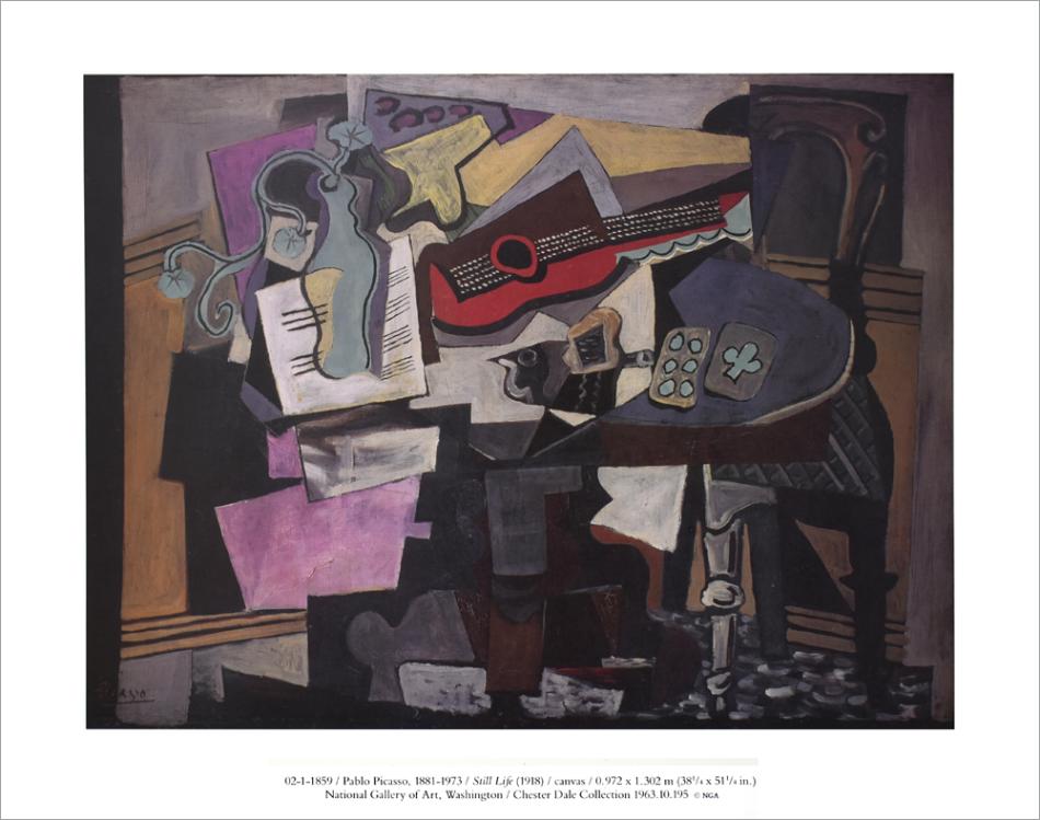 Pablo Picasso STILL LIFE ポスター フレーム付 パブロ・ピカソ ポスター StillLife(1918)No.1859 | アーティスト