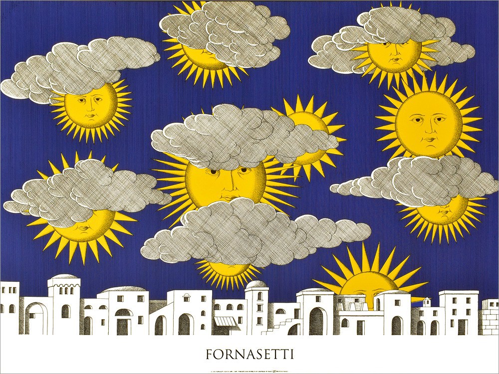 アートポスター ピエロ フォルナセッティ カプリの太陽 Fornasetti ピエロ・フォルナセッティ ポスター カプリの太陽A2971 | すべての