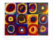 �亮�꡼������ǥ��󥹥��� �ݥ����� ColorStudy.SquareswithConcentricCircles(1913)K497-BM
