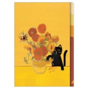 Niaski(�˥㡼������) A5 3�ݥ��åȥ��ꥢ�ե�����/Sunflowers Cat