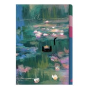Niaski(�˥㡼������) A5 3�ݥ��åȥ��ꥢ�ե�����//Waterlilies Cat