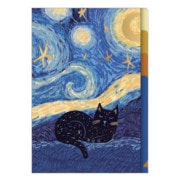 Niaski(�˥㡼������) A5 3�ݥ��åȥ��ꥢ�ե�����//Starry NightCat