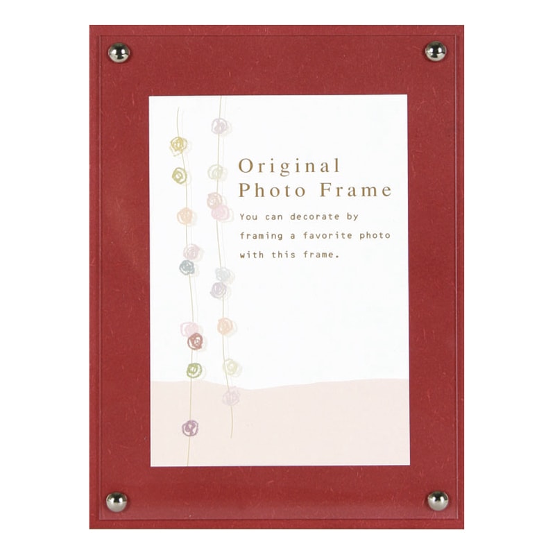 フォトフレーム/カラーボードフレーム レッド ハガキ（105×150mm