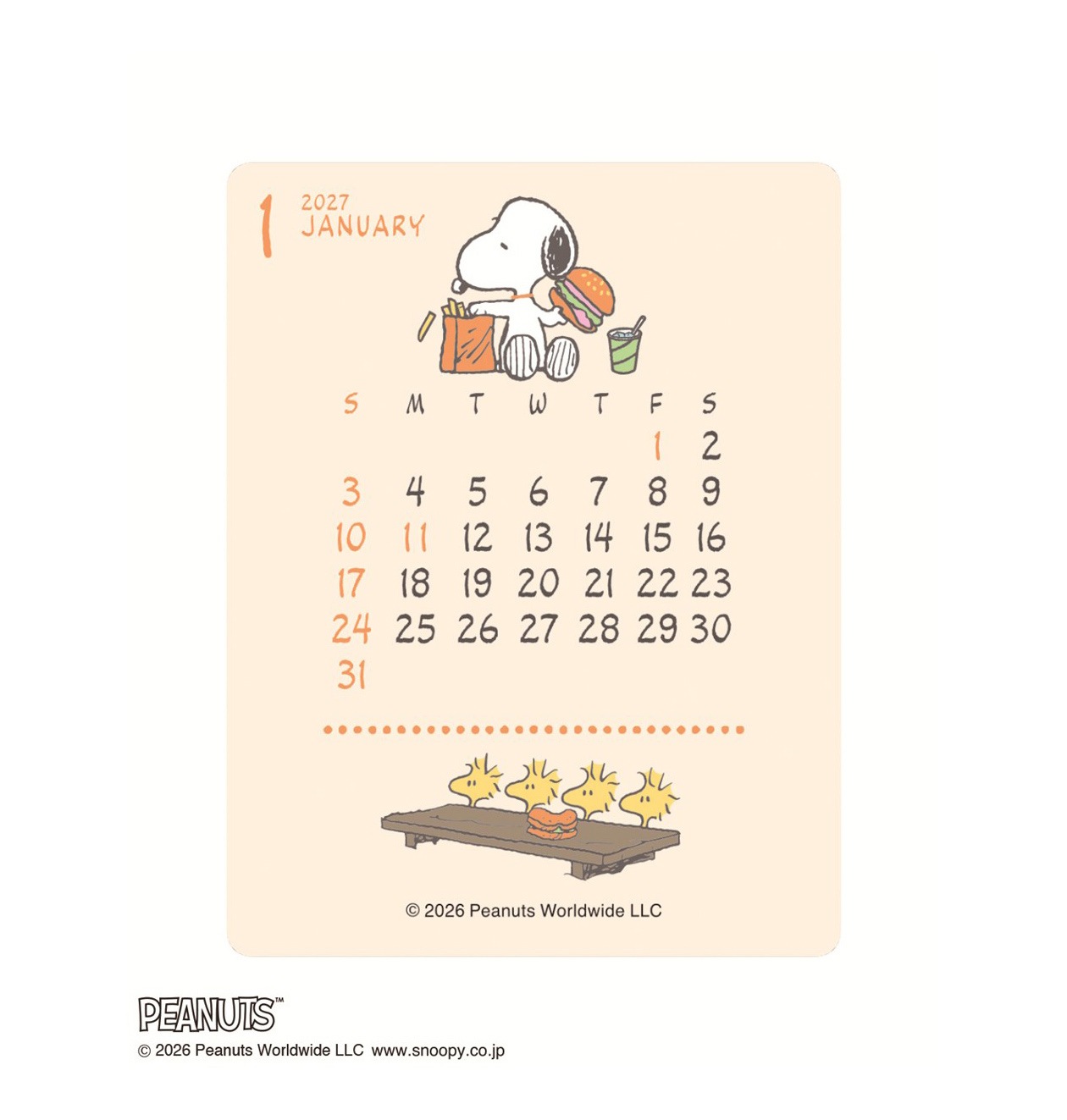 2027ǯ ���åɥ���å� ��������/PEANUTS (���̡��ԡ�)