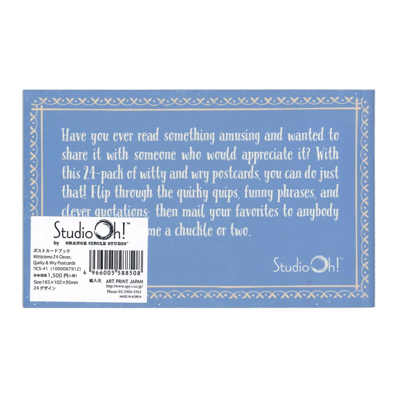 ����󥸥������륹������ �ݥ��ȥ����ɥ֥å� Witticisms:24 Clever,Quirky��Wry Postcards (OCS-41)