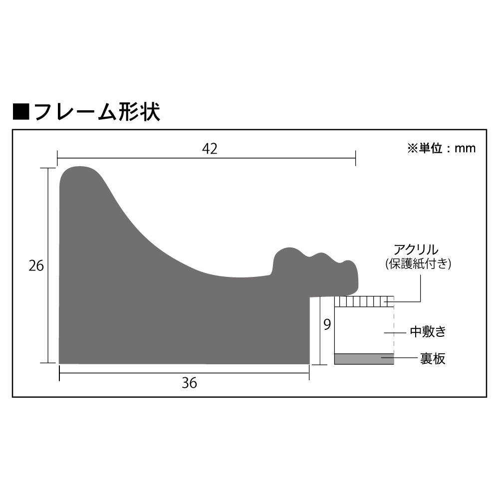 Ⱦ�� ��������/�ѥ�ɥե졼�� Ⱦ�ڥ�����(424��545mm)