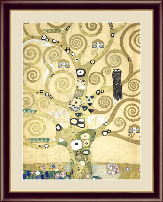 生命の木 絵画 クリムト 「生命の木」 20号 立体複製名画 特注額装 【5
