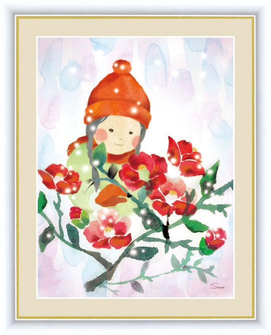 本革の絵画 革絵(かわえ) 「花」 本革の絵画 革絵(かわえ) 「花」