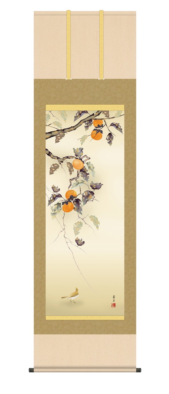 月見うさぎ』 吉井蘭月 F4号 複製名画 花鳥画 額装付【ポイント
