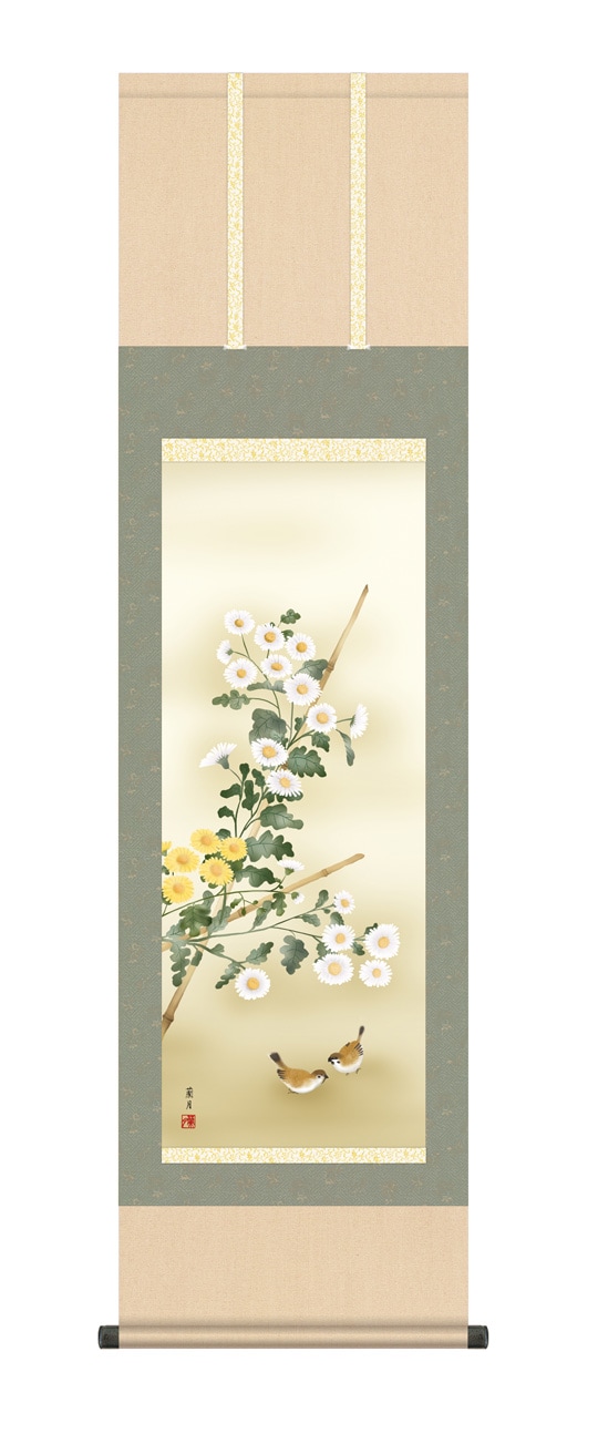 【複製】作者不詳/花鳥図/横物/工芸品/掛軸/名家伝来/AA-549 複製】作者不詳/花鳥図/横物/工芸品/掛軸/名家伝来/AA-549