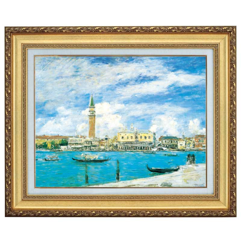 Amazon.co.jp: 絵画 版画 ブーリエ 額付き 『夏の港