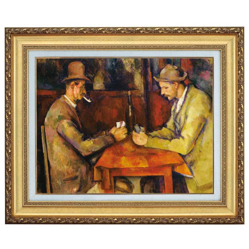 セザンヌ・ポール、カルタ遊びの人たち、希少画集画、新品額装付