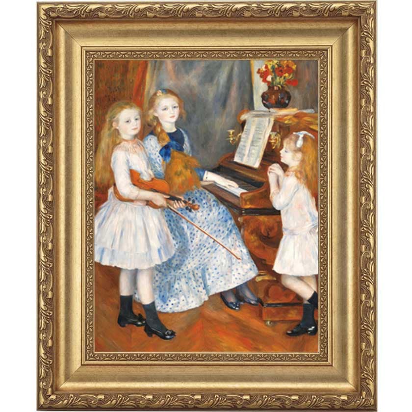 ルノワール、水浴の女たち、希少画集画、新品額装付 ルノワール 「少女イレーヌ」 6号 西洋絵画 立体複製名画 【5