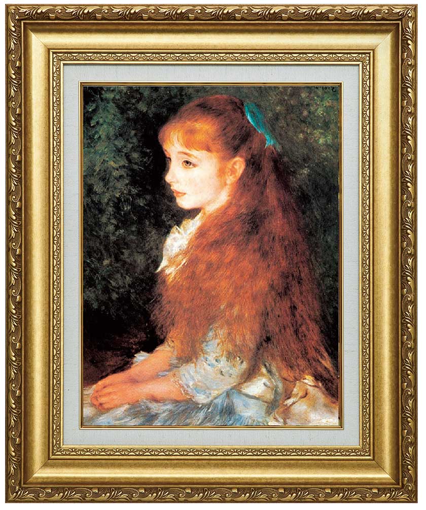 少女イレーヌ ルノワール 6号 立体複製名画 額装付 少女イレーヌ』 ルノワール 6号 立体複製名画 額装付 【ポイント5
