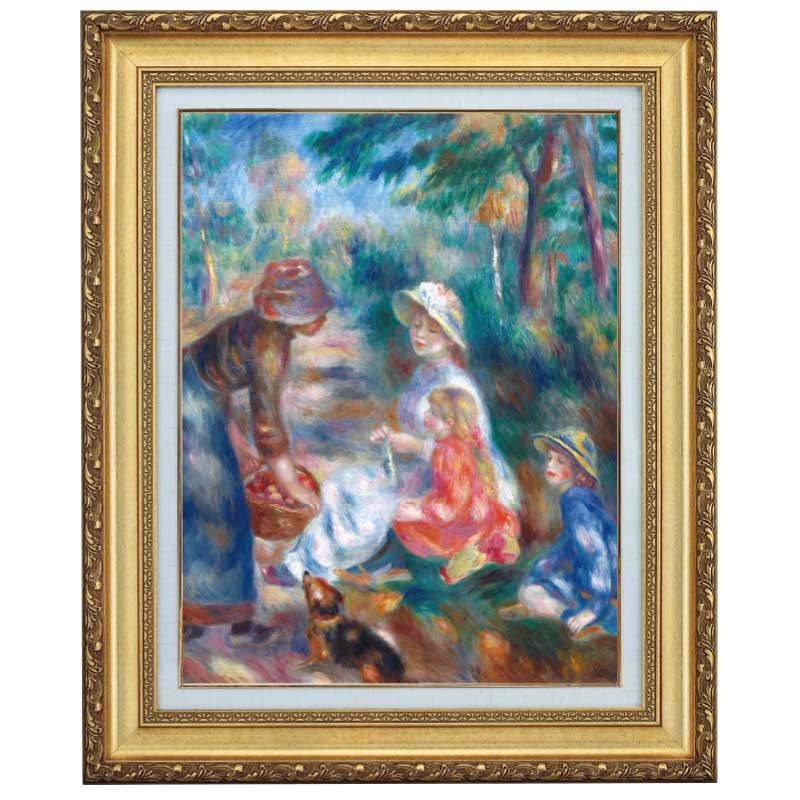 ルノワール絵画額装 ルノワール/子どもたち、額装用・世界名画、画歴付、新品額付 JHA 絵画