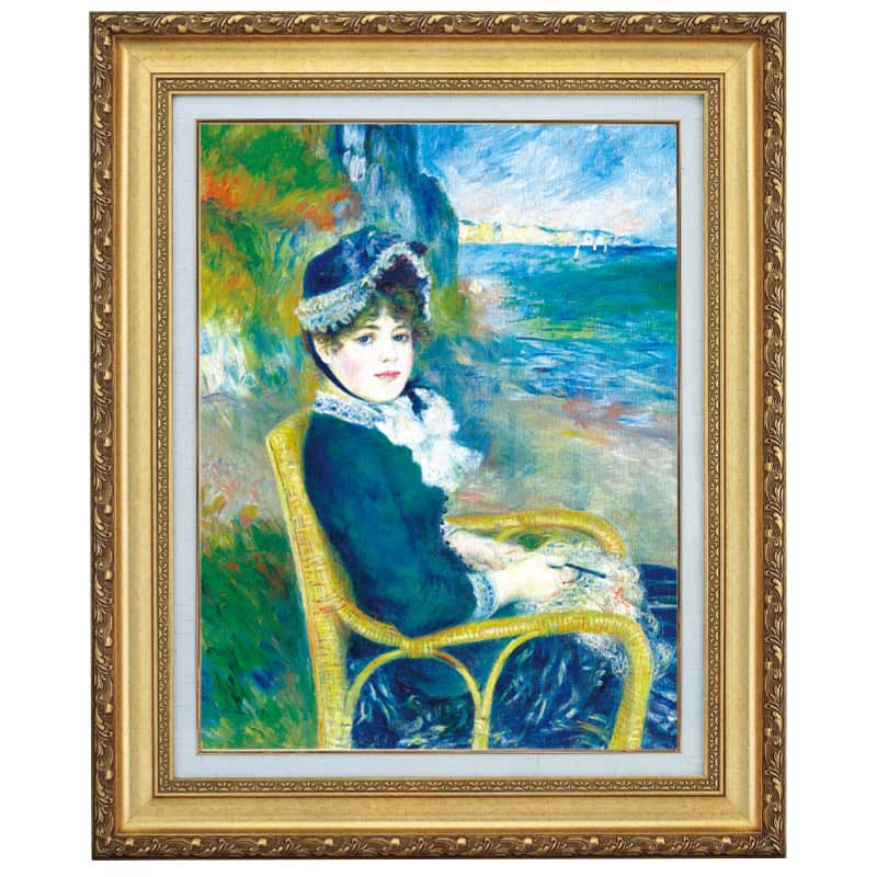 ルノワール アートプリント 海辺にて 海辺にて』 ルノワール 10号 立体複製名画 額装付 【ポイント5