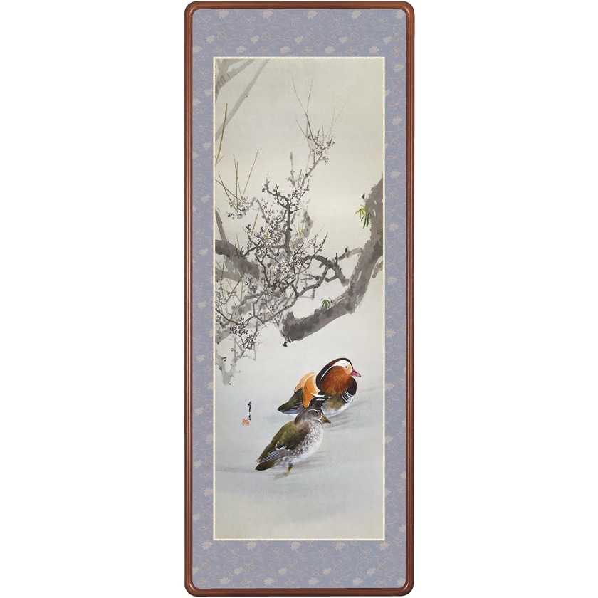 美品 掛け軸2本 中村松雲作 あざみ図、新井月華作 紫陽花に燕図 渡辺省亭『十二ケ月花鳥画』6月 紫陽花に燕 掛軸【ポイント5